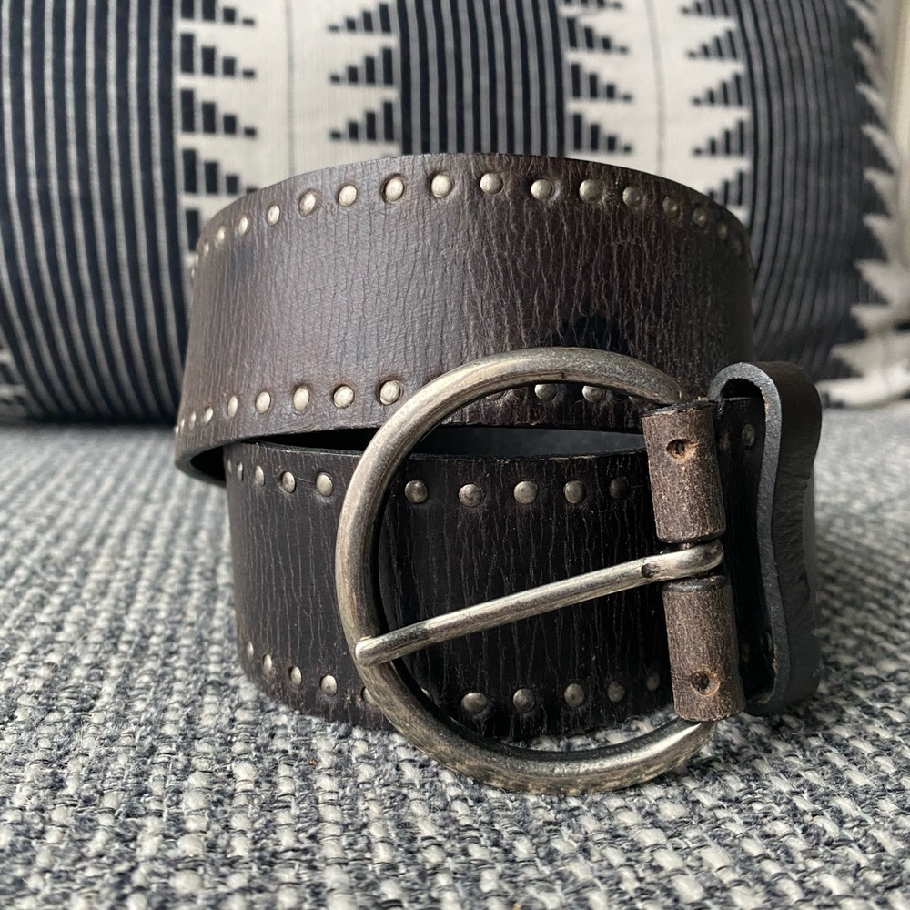 Aeropostale Western Leather Studded Belt